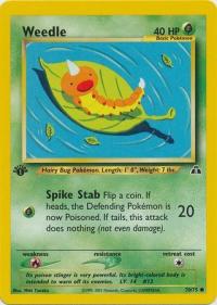 pokemon neo discovery 1st edition weedle 70 75 1st edition