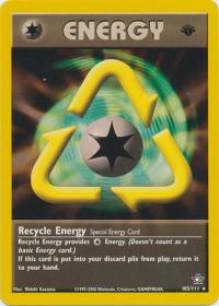 pokemon neo genesis 1st edition recycle energy 105 111 1st edition