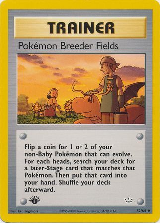 Pokemon Breeder Fields - 62-64 - 1st Edition