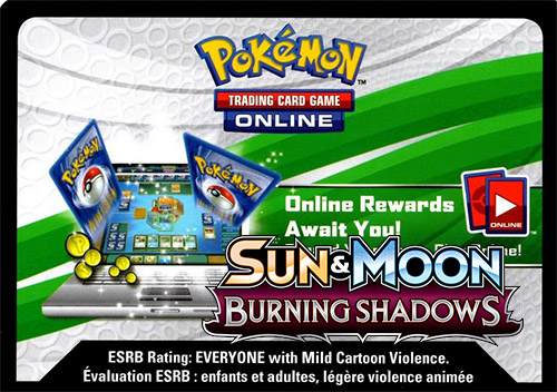 SM Burning Shadows Online Code Card
