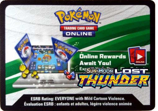 SM Lost Thunder Online Code Card