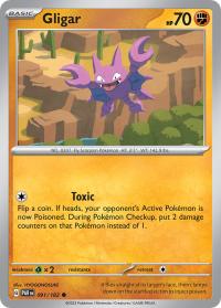 pokemon paradox rift preorder gligar 091 182