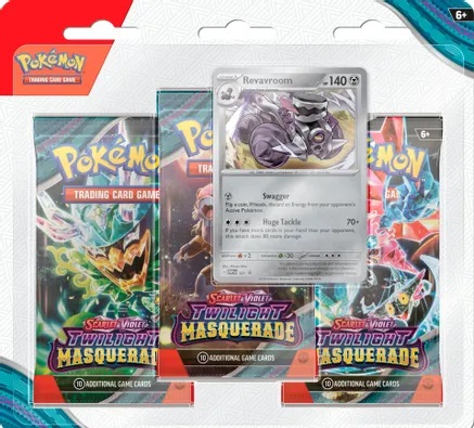 Scarlet & Violet - Twilight Masquerade 3 Pack Blister - Revavroom - Presale