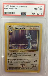 pokemon psa graded cards dragonair 18 102 base set graded psa 10