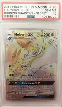 pokemon psa graded cards noivern gx 160 147 rainbow psa 10