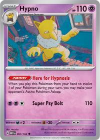 pokemon scarlet violet 151 hypno 097 165