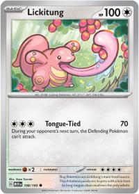 pokemon scarlet violet 151 lickitung 108 165