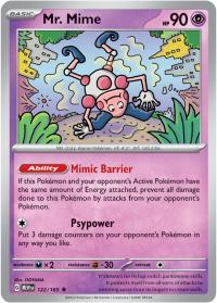 pokemon scarlet violet 151 mr mime 122 165