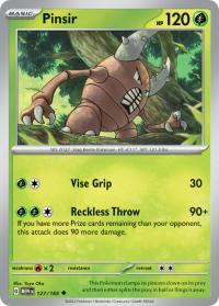 pokemon scarlet violet 151 pinsir 127 165