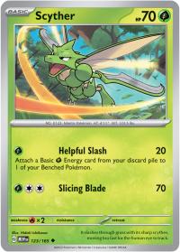 pokemon scarlet violet 151 scyther 123 165