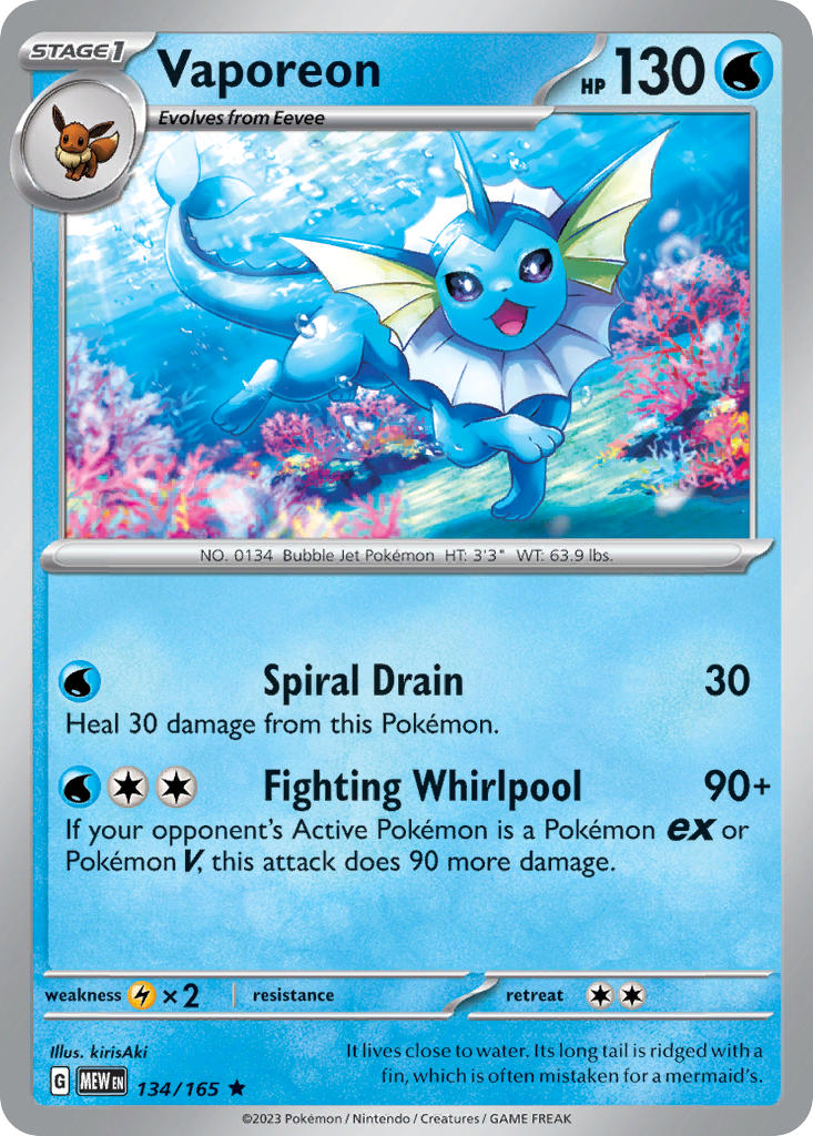 Vaporeon - 134-165 (RH)