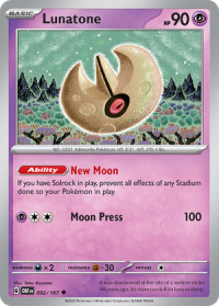 pokemon scarlet violet obsidian flames lunatone 092 197