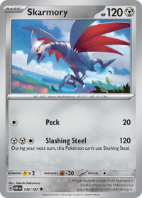 pokemon scarlet violet obsidian flames skarmory 142 197