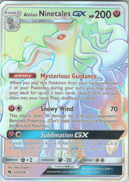 Alolan Ninetales GX 225-214 (RAINBOW)