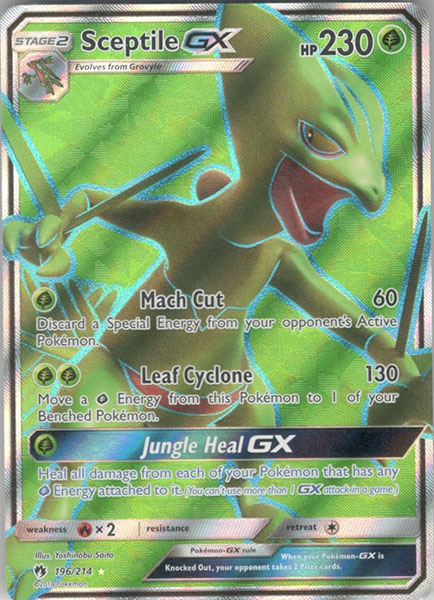 Sceptile GX 196-214 - FULL ART