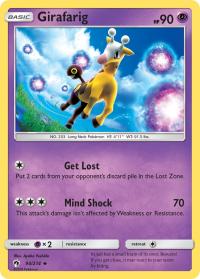 pokemon sm lost thunder girafarig 94 214