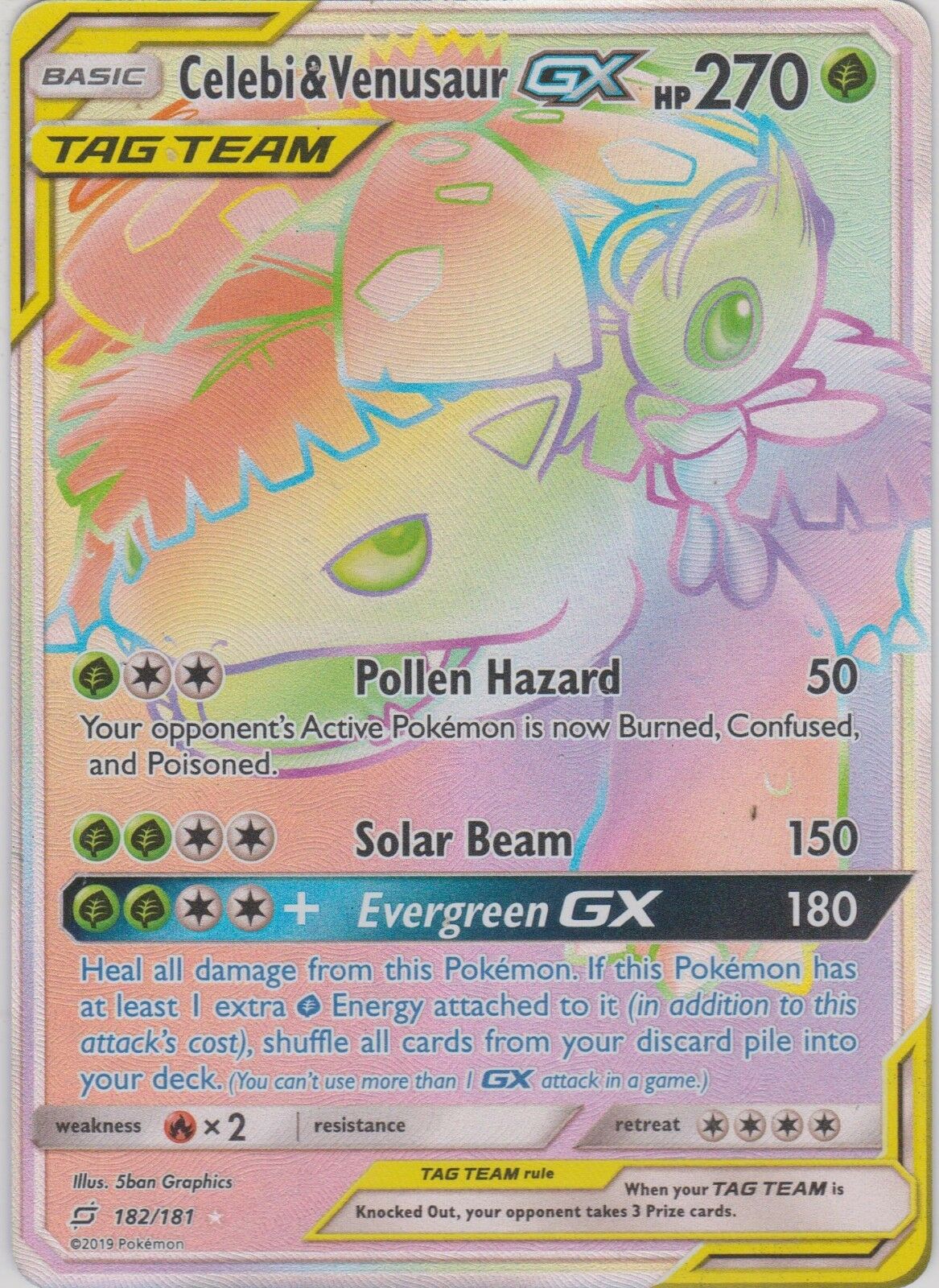 Celebi & Venusaur GX 182-181 (RAINBOW)