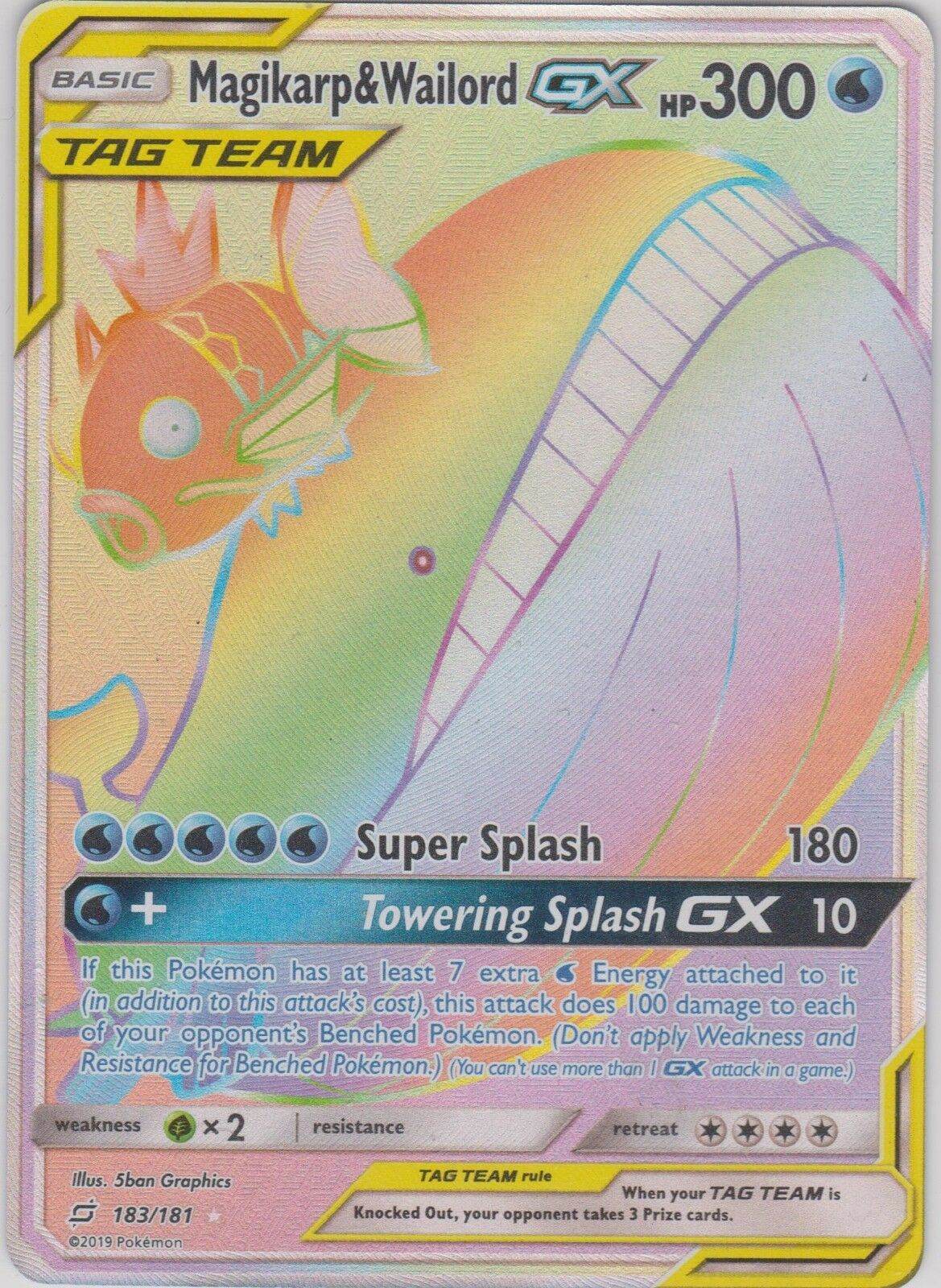 Magikarp & Wailord GX 183-181 (RAINBOW)