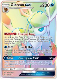 pokemon sm ultra prism glaceon gx 159 156 rainbow