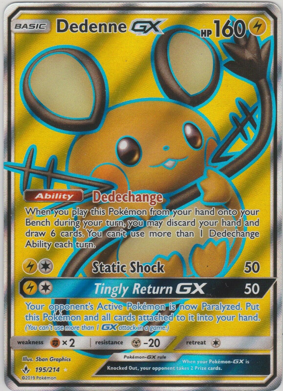 Dedenne GX 195-214 - FULL ART