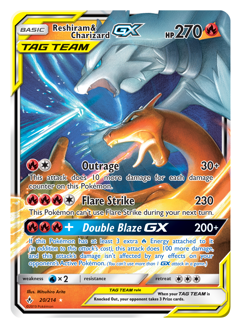 Reshiram & Charizard GX 20-214