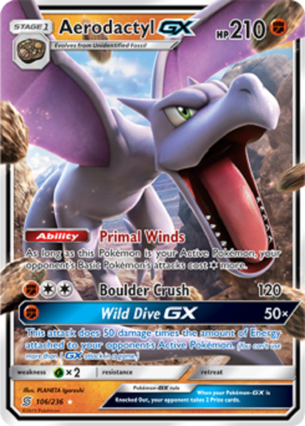 Aerodactyl GX 106-236