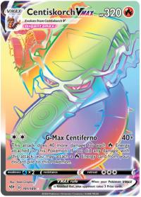 pokemon ss darkness ablaze centiskorch vmax 191 189 rainbow rare