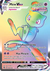 pokemon ss fusion strike mew vmax 268 264 rainbow rare