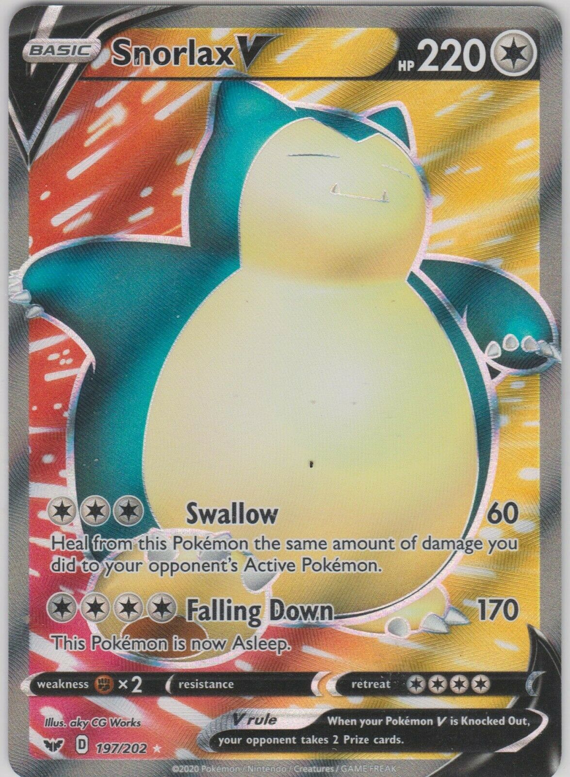 Snorlax V 197-202 - FULL ART