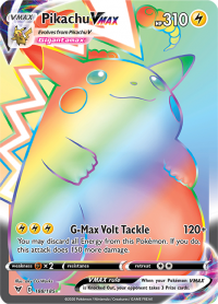 pokemon ss vivid voltage pikachu vmax 188 185 rainbow rare