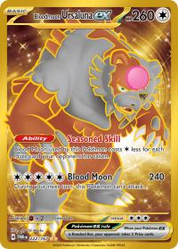 pokemon sv twilight masquerade bloodmoon ursaluna ex 222 167 secret rare