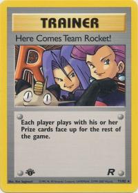 pokemon team rocket 1st edition here comes team rocket 71 82 1st edition