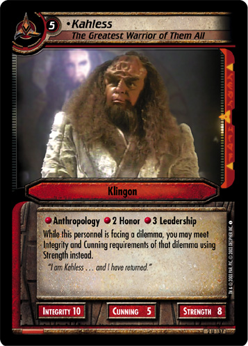 Kahless, The Greatest Warrior of Them All
