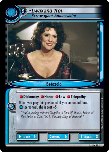 Lwaxana Troi, Extravagant Ambassador