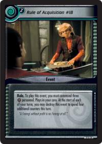 star trek 2e these are the voyages rule of acquisition 18