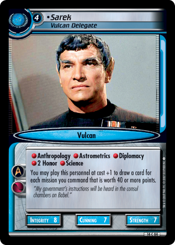 Sarek, Vulcan Delegate