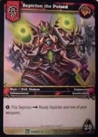 warcraft tcg fields of honor sepirion the poised