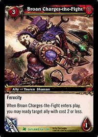 warcraft tcg fires of outland broan charges the fight