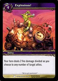 warcraft tcg fires of outland explosions