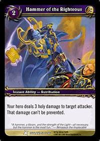 warcraft tcg fires of outland hammer of the righteous