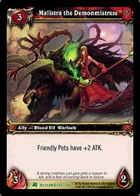 warcraft tcg fires of outland malistra the demonmistress