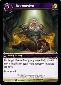warcraft tcg fires of outland redemption outland