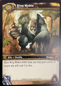 warcraft tcg foil and promo cards king mukla loot card no code test card