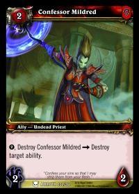 warcraft tcg heroes of azeroth confessor mildred