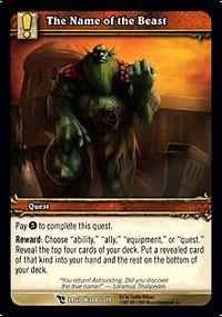 warcraft tcg march of legion the name of the beast