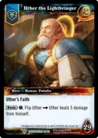 warcraft tcg war of the ancients uther the lightbringer alternate