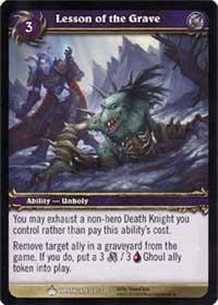 warcraft tcg wrathgate lesson of the grave