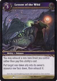 warcraft tcg wrathgate lesson of the wild