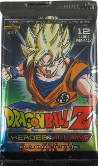 dragonball z dbz sealed product dbz panini heroes and villains booster pack