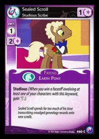my little pony canterlot nights sealed scroll studious scribe
